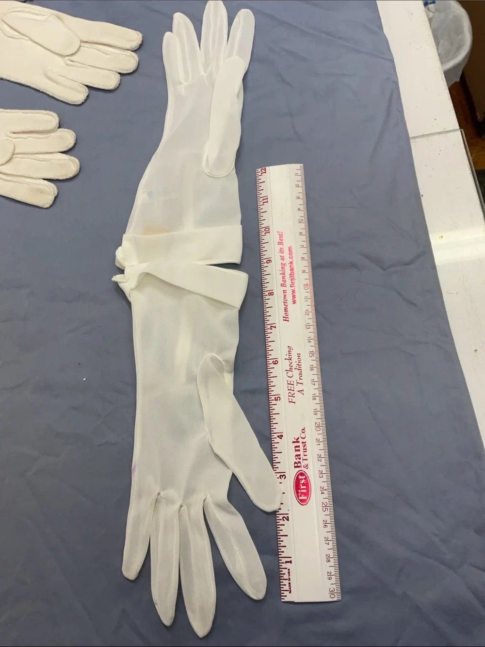 Vintage White Dress Gloves Set - Three Pairs, Two new one used. For small hands